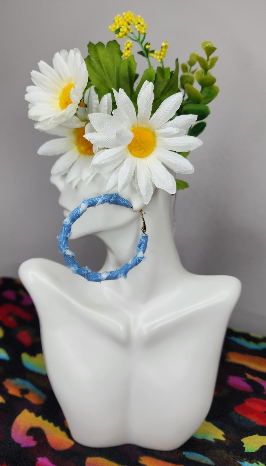 Medium Denim Hoop