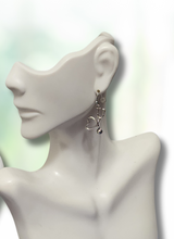 Load image into Gallery viewer, Heart-shaped Stethoscope Earrings- Silver
