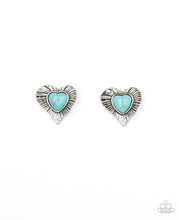 Load image into Gallery viewer, Rustic Romance Blue
Turquoise Post Earrings
