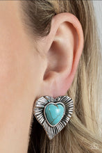 Load image into Gallery viewer, Rustic Romance Blue
Turquoise Post Earrings

