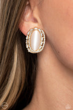 Load image into Gallery viewer, Shimmery Statement - Gold Clip on Earrings
