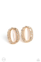 Load image into Gallery viewer, Shimmery Statement - Gold Clip on Earrings
