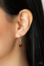 Load image into Gallery viewer, Turn Up the Tea Lights - Brown - Silver Necklace
