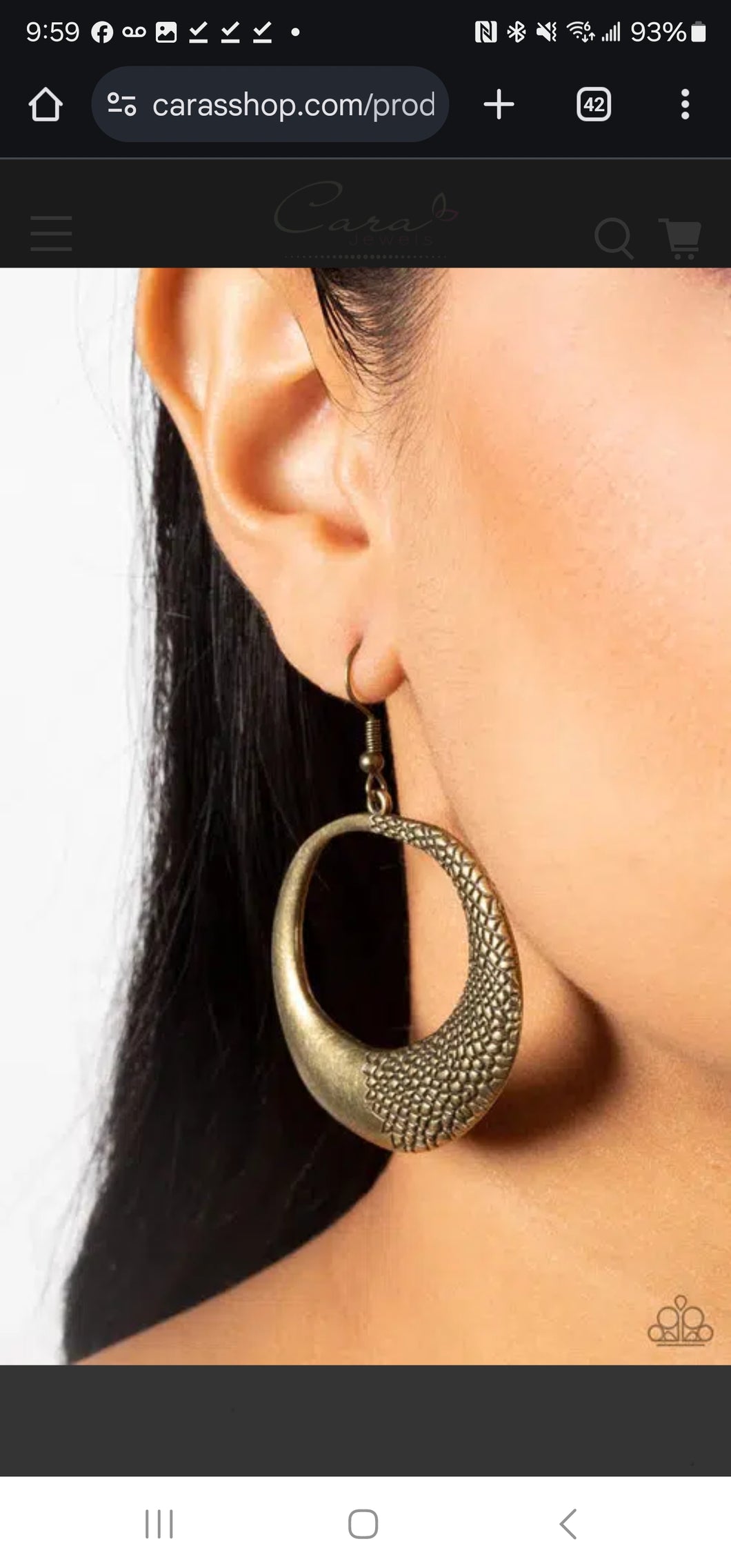 Downtown Jungle- Brass Earrings