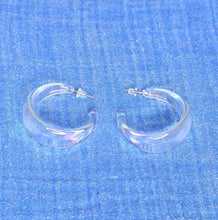 Load image into Gallery viewer, Clear Hoops - Iridescent
