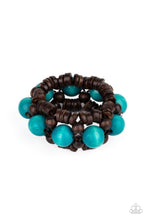 Load image into Gallery viewer, Wooden Set - Turquoise &amp; Brown
