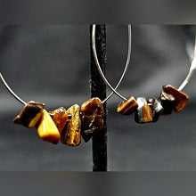 Load image into Gallery viewer, South Beach Serenity - Brown Tigers Eye &amp; Silver Earrings
