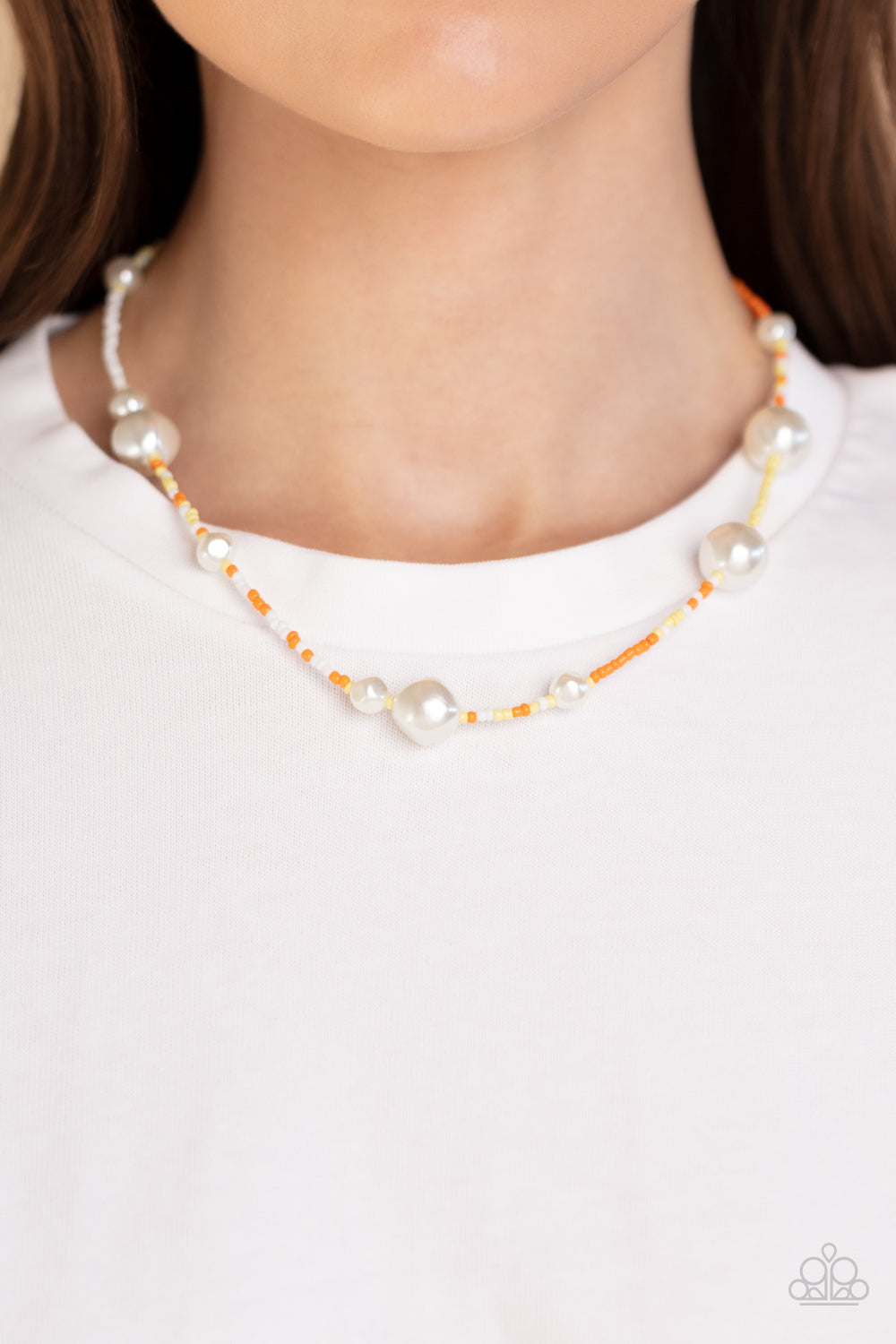 Modern Marina - Orange Necklace