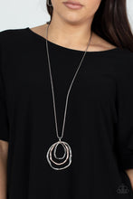 Load image into Gallery viewer, Revamped Relic - Silver and Rose Gold Hammered Oval Necklace
