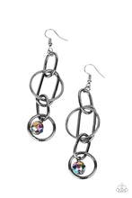 Load image into Gallery viewer, Paparazzi Park Avenue Princess - Gunmetal Multi Oil Spill Earrings

